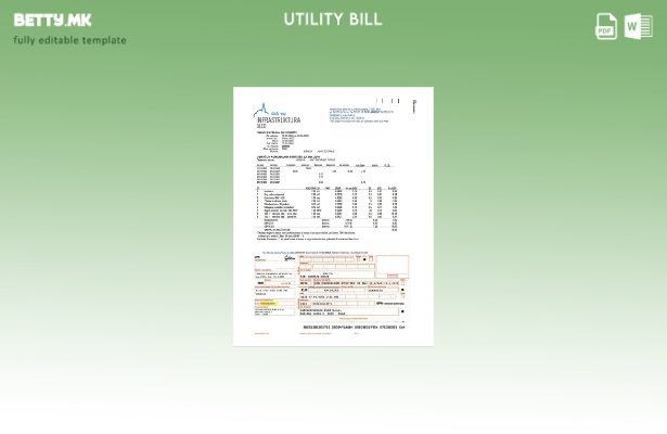 Модерен стил Словенија Infrastruktura Bled шаблон за комунални сметки